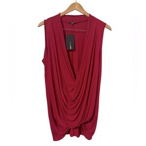 Fashion Nova Red Kamila Cowl Neck Top